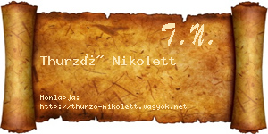 Thurzó Nikolett névjegykártya